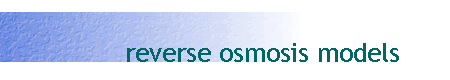 reverse osmosis models