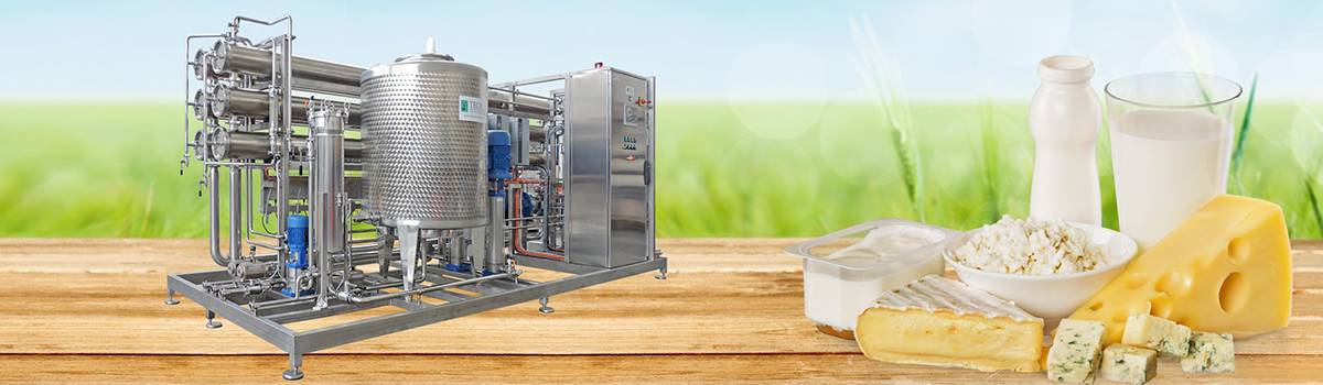Système d'osmose inverse pour la concentration du lactosérum, débit 7000 lt/h