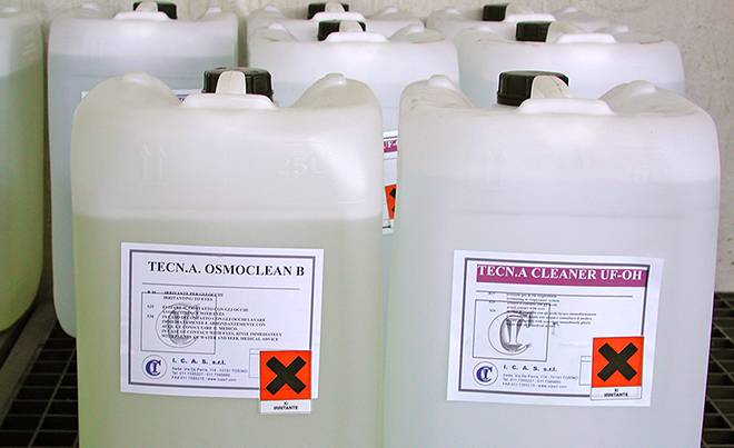 Chemical products for membrane cleaning